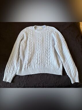 Hollister Pale Blue Textured Knit Sweater Size Small